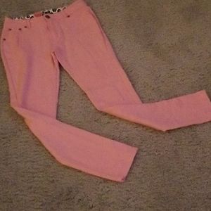 soft pink strech trousers